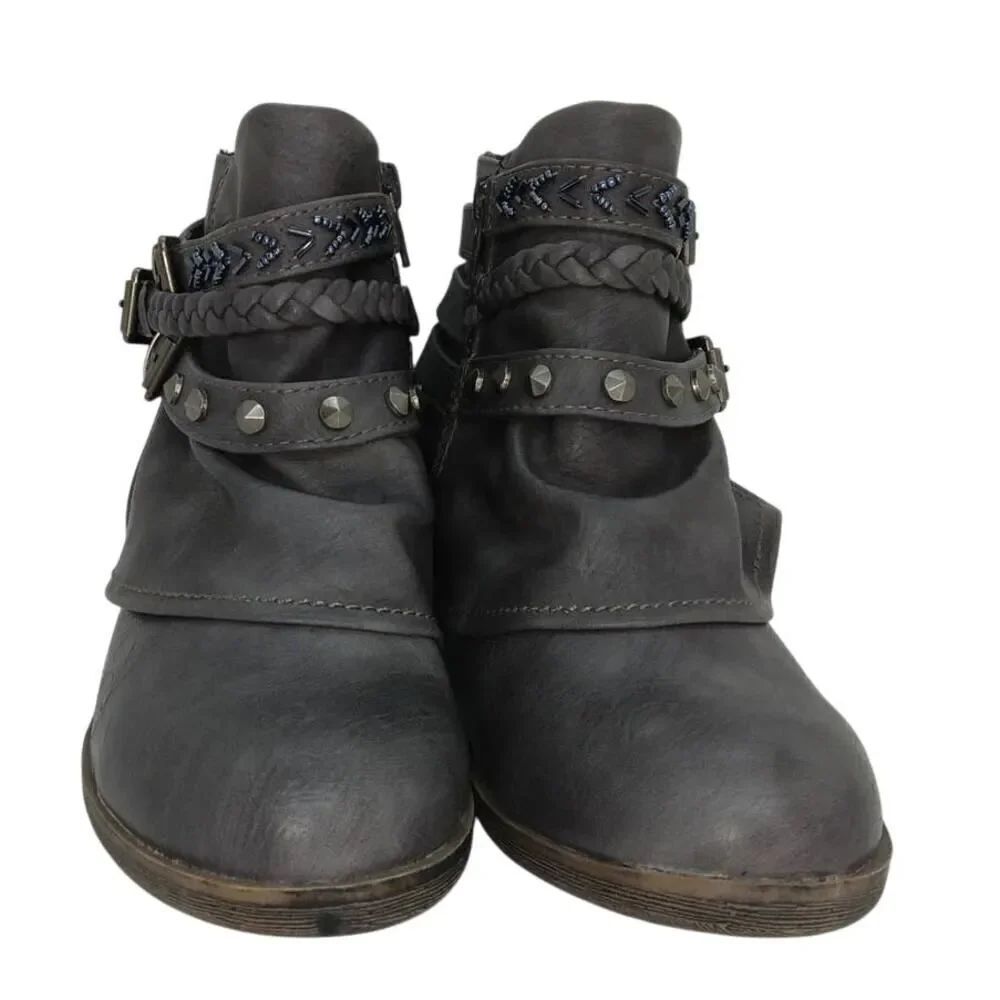 Rampage Designer NEW Women's Gray Dress Ankle Booties - sz. 7M